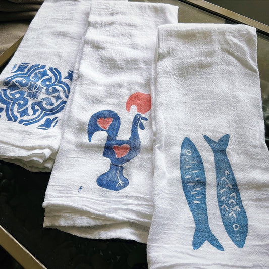 Portuguese Lino-Printed Flour Sack Towel