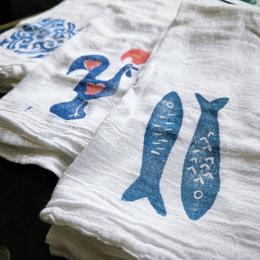 Portuguese Lino-Printed Flour Sack Towel